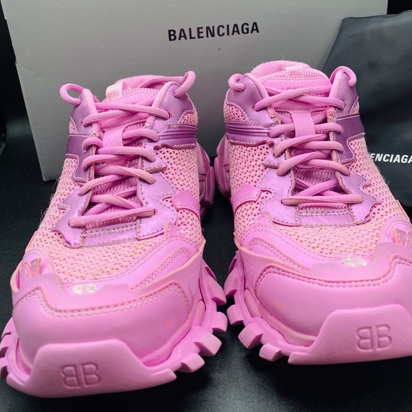 Balenciaga Women’s Track.3 Sneakers SIZE 9 Pink NWB AUTHENTIC - Picture 3 of 13